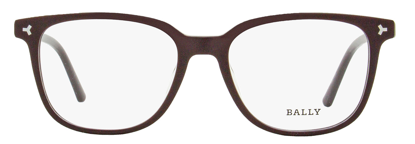 Bally Rectangular Eyeglasses BY5033H 069 Dark Brown 54mm