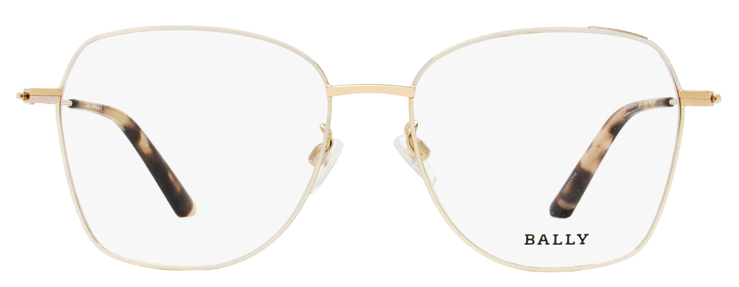 Bally Butterfly Eyeglasses BY5036H 024 Gold/Rose Havana 54mm