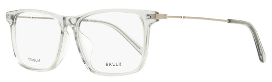 Bally Rectangular Titanium Eyeglasses BY5057D 020 Transparent Gray 56mm