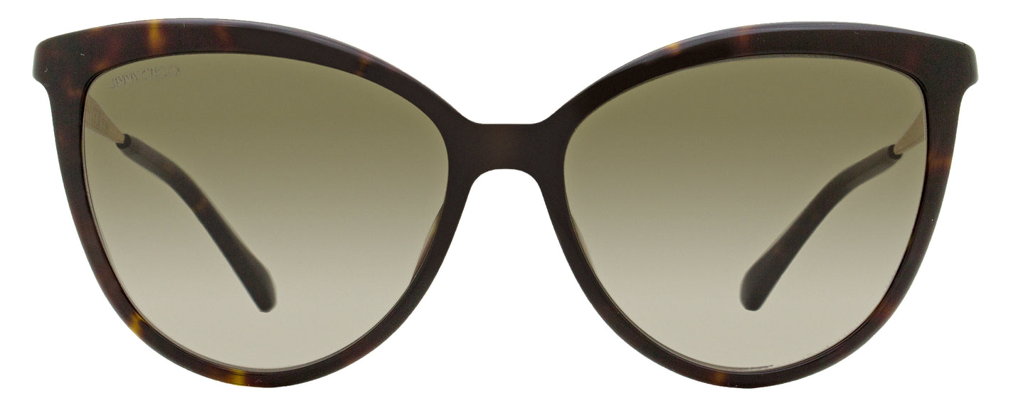 Jimmy Choo Cat Eye Sunglasses Belinda 086HA Havana/Gold 56mm