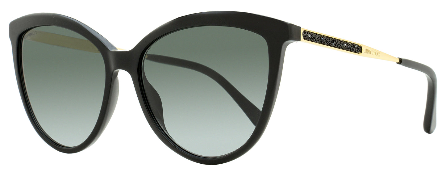 Jimmy Choo Cat Eye Sunglasses Belinda 8079O Black/Gold 56mm