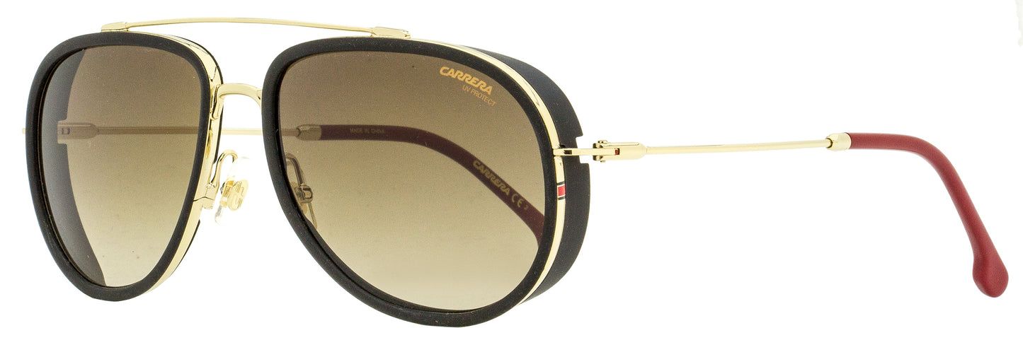 Carrera Pilot Sunglasses CA166S Y11HA Black/Gold/Maroon 59mm 166