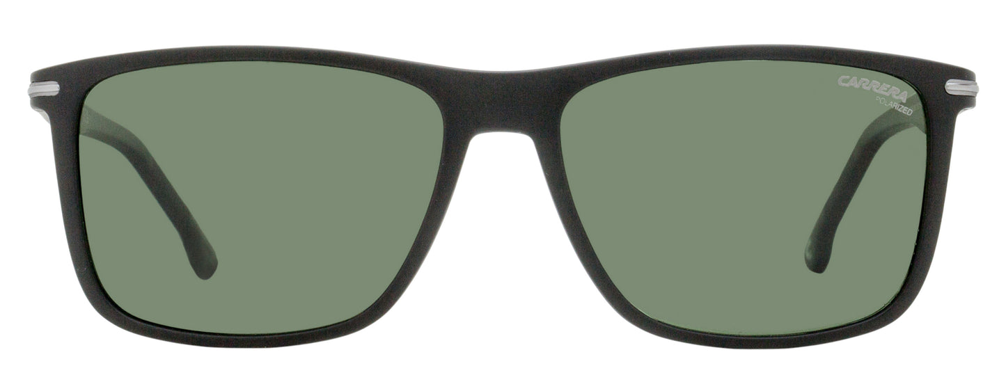 Carrera Polarized Rectangular Sunglasses 298/S 003UC Matte Black 57mm
