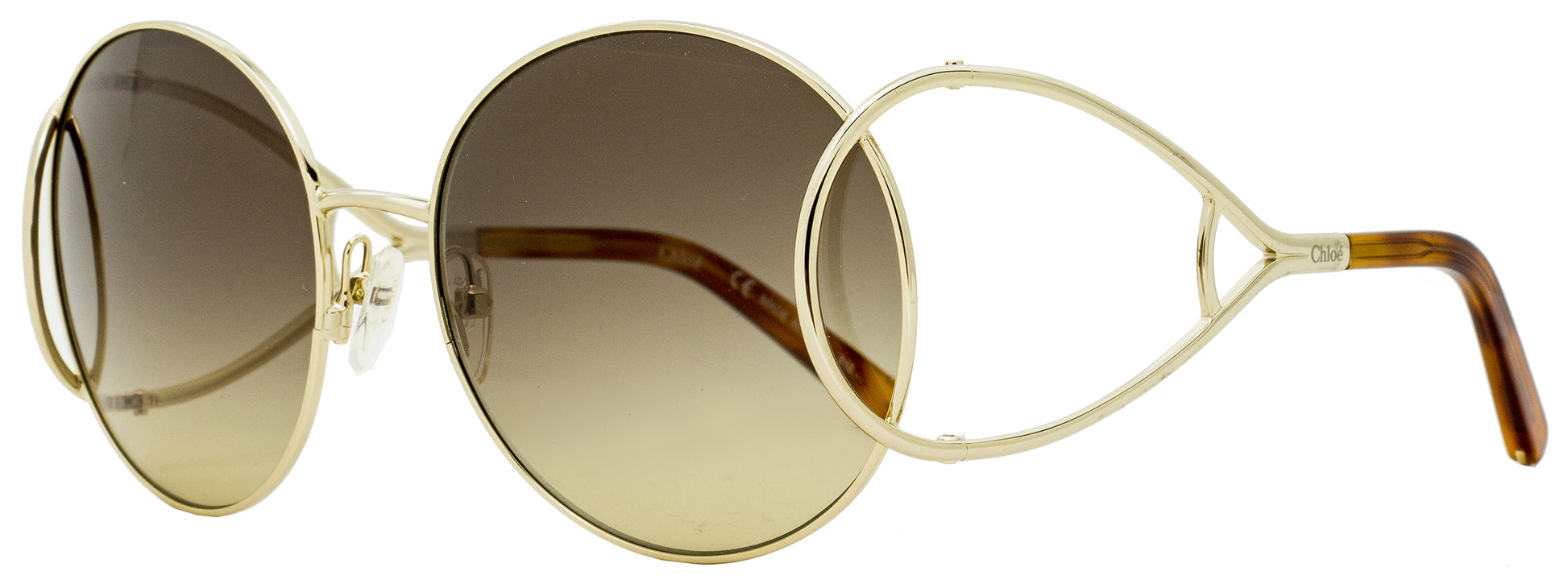 Chloe Oval Sunglasses CE124S Jackson 736 Gold/Blonde Havana 60mm