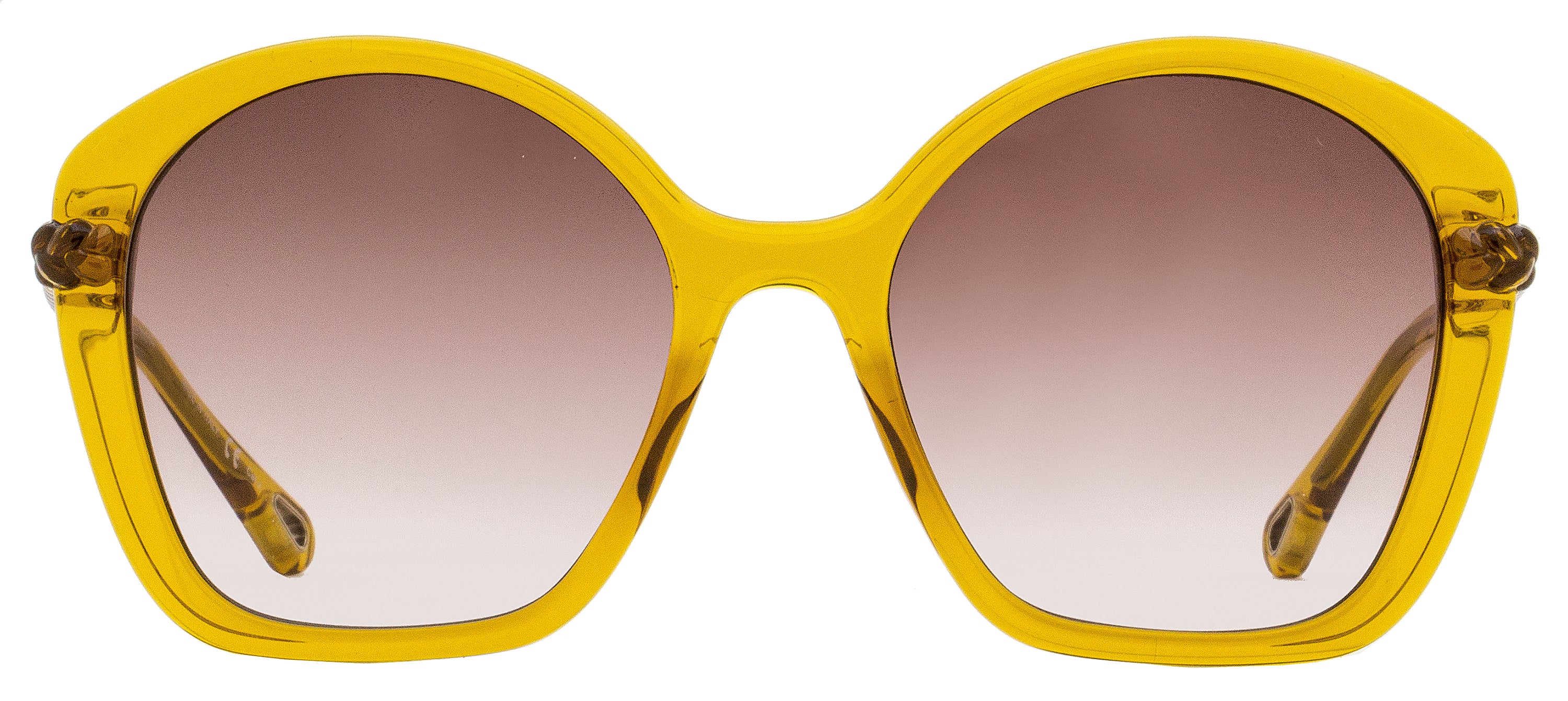 Chloe Geometric Sunglasses CH0003S 004 Amber Yellow 55mm Chloe Geometric Sunglasses CH0003S 004 Amber Yellow 55mm