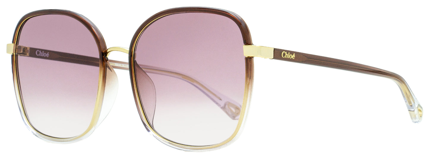 Chloe Franky Sunglasses CH0031SA 004 Gold/Brown/Transparent 59mm 31