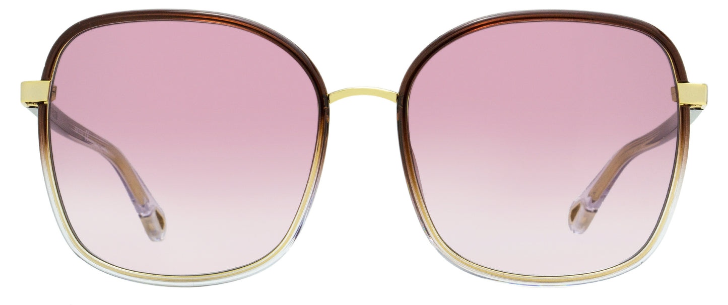 Chloe Franky Sunglasses CH0031SA 004 Gold/Brown/Transparent 59mm 31