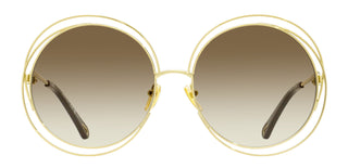 Chloe Large Carlina Sunglasses CH0045S 001 Gold/Brown 62mm