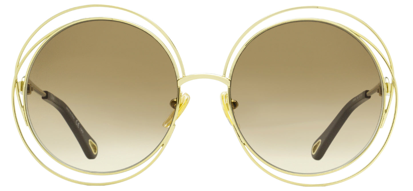 Chloe Carlina Sunglasses CH0045S 004 Gold/Black 58mm 45