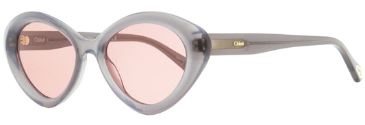 Chloe Cateye Sunglasses CH0050S 001 Translucent Gray 53mm 50