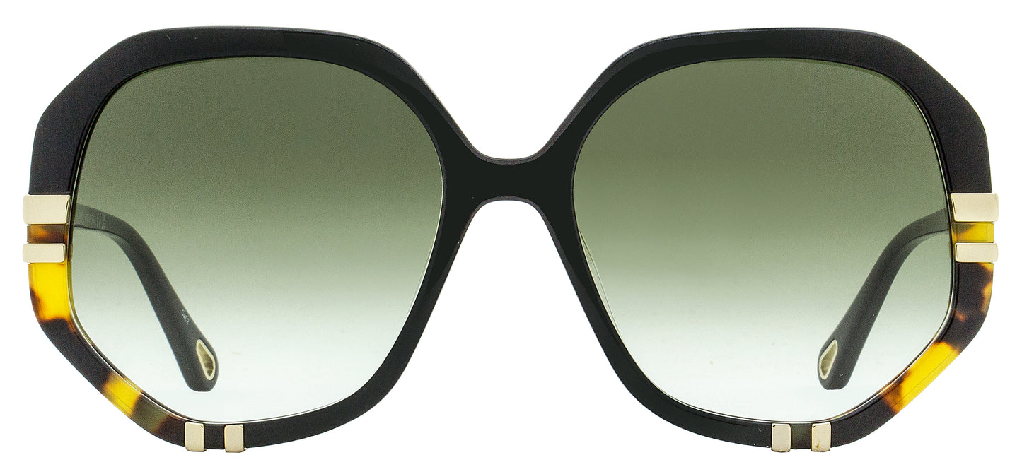 Chloe Geometric Sunglasses CH0105S 002 Black/Havana 58mm 105