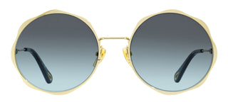 Chloe Scallop Rim Sunglasses CH0184S 005 Gold/Blue 59mm