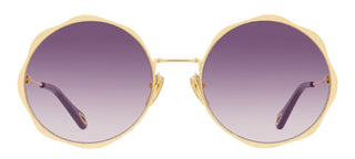 Chloe Scallop Rim Sunglasses CH0184S 006 Gold/Maroon 59mm