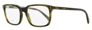 Celine Full Rectangular Eyeglasses CL50081I 055 Green Havana 56mm