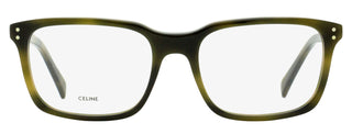 Celine Full Rectangular Eyeglasses CL50081I 055 Green Havana 56mm