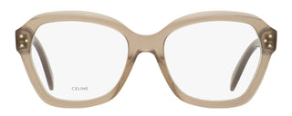 Celine Geometric Butterfly Eyeglasses CL50100I 045 Transparent Gray/Brown 54mm