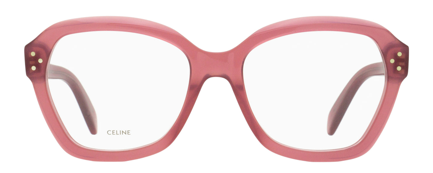 Celine Geometric Butterfly Eyeglasses CL50100I 081 Transparent Rose 54mm