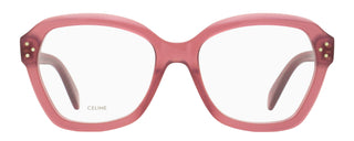 Celine Geometric Butterfly Eyeglasses CL50100I 081 Transparent Rose 54mm