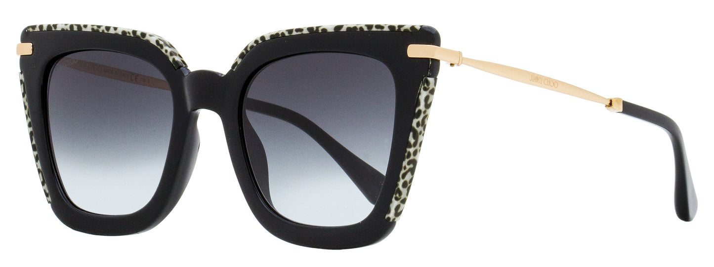 Jimmy Choo Square Ciara /G Sunglasses FP39O Black/Leopard 52mm