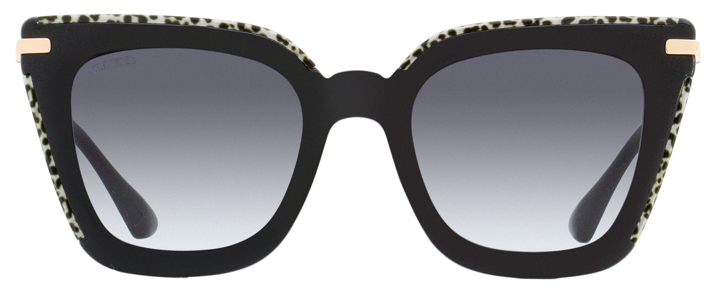 Jimmy Choo Square Ciara /G Sunglasses FP39O Black/Leopard 52mm