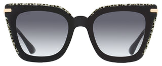 Jimmy Choo Square Ciara /G Sunglasses FP39O Black/Leopard 52mm