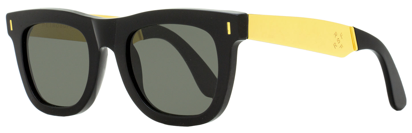 Retrosuperfuture Rectangular Sunglasses Ciccio ZGL Black/Gold 50mm