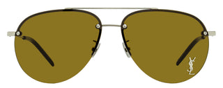 Saint Laurent Pilot Sunglasses Classic 11/F M 002 Silver 61mm YSL