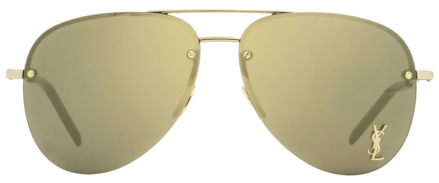 Saint Laurent Pilot Sunglasses Classic 11 M 004 Gold/Black 59mm YSL