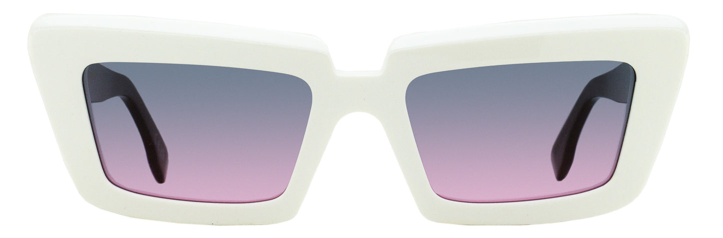 Retrosuperfuture Pointed Sunglasses Coccodrillo ZV5 White/Black 57mm