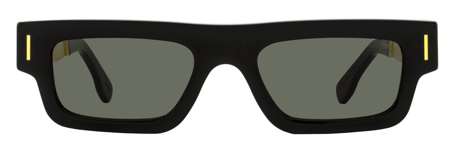 Retrosuperfuture Low-Profile Sunglasses Colpo Francis 5SC Black/Gold 52mm