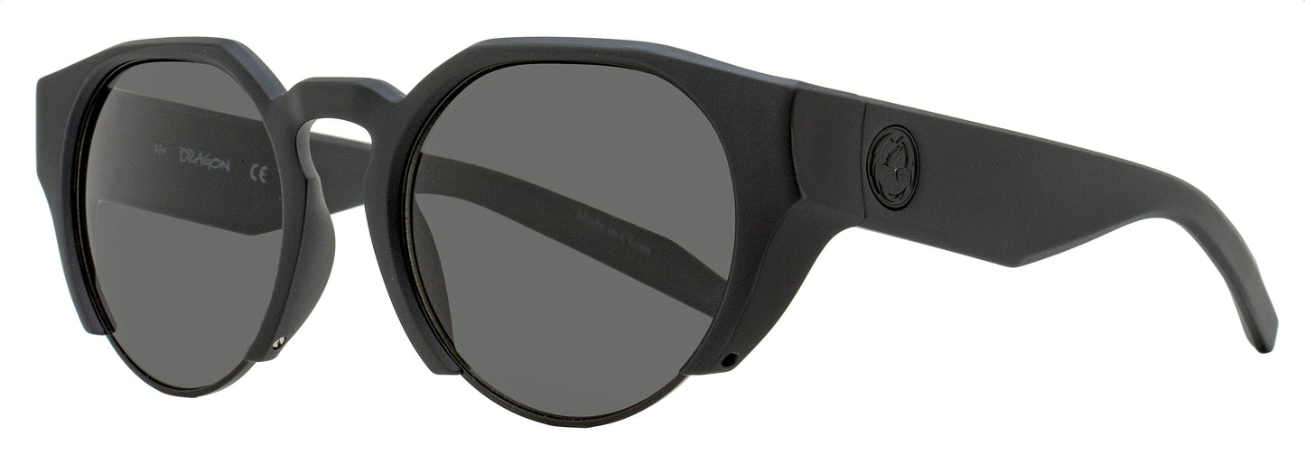 Dragon Round Sunglasses Compass LL 002 Matte Black 51mm