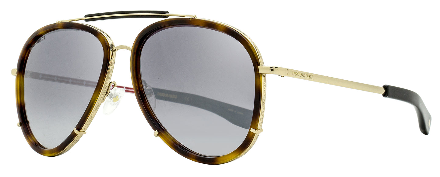 Dsquared2 Pilot Sunglasses D2 0010/S 05LGO Gold/Havana 58mm