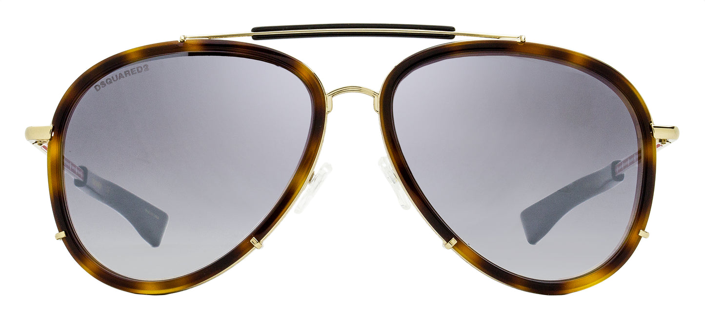 Dsquared2 Pilot Sunglasses D2 0010/S 05LGO Gold/Havana 58mm