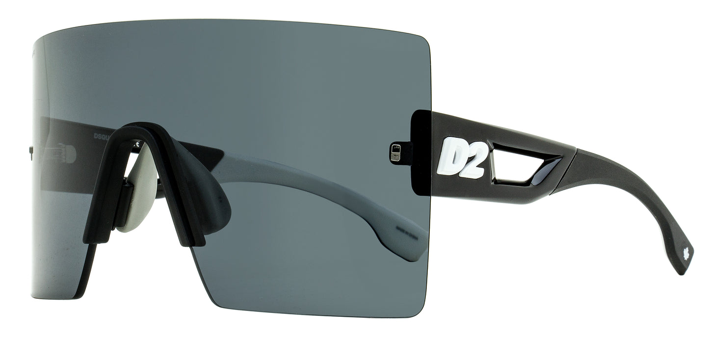 Dsquared2 Hype Shield Sunglasses D2 0126/S 80SIR Black/White 99mm