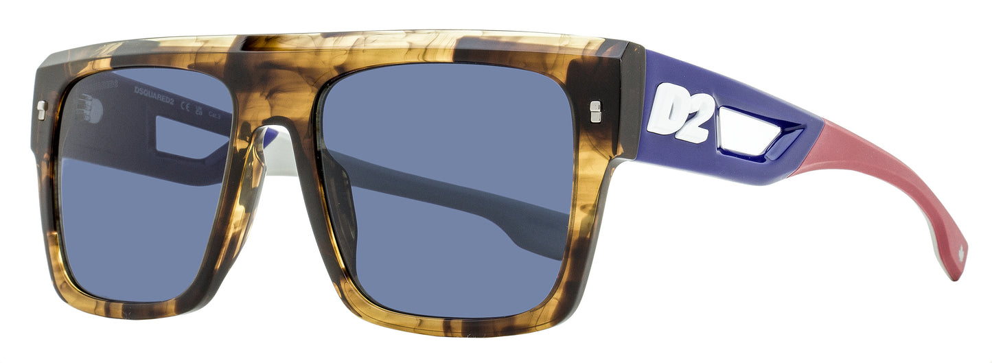 Dsquared2 Hype Square Sunglasses D2 0127/S EX4KU Brown Horn 56mm