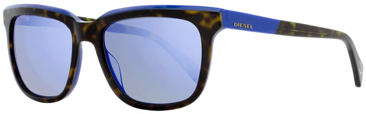 Diesel Rectangular Sunglasses DL0224 56X Havana/Blue 56mm 224