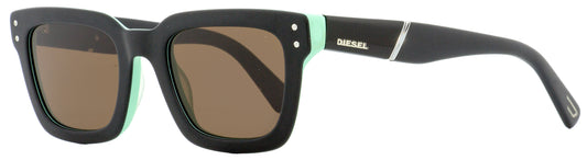 Diesel Rectangular Sunglasses DL0231 05J Black/Green 51mm 231