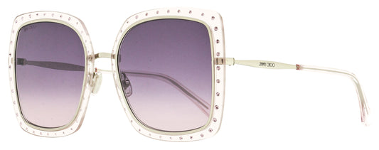 Jimmy Choo Square Sunglasses Dany/S KTSF7 Palladium/Lilac 56mm