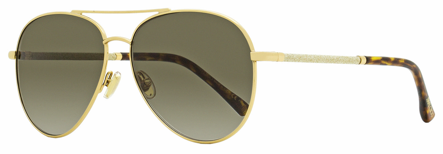 Jimmy Choo Pilot Devan Sunglasses 06JHA Gold/Havana 59mm