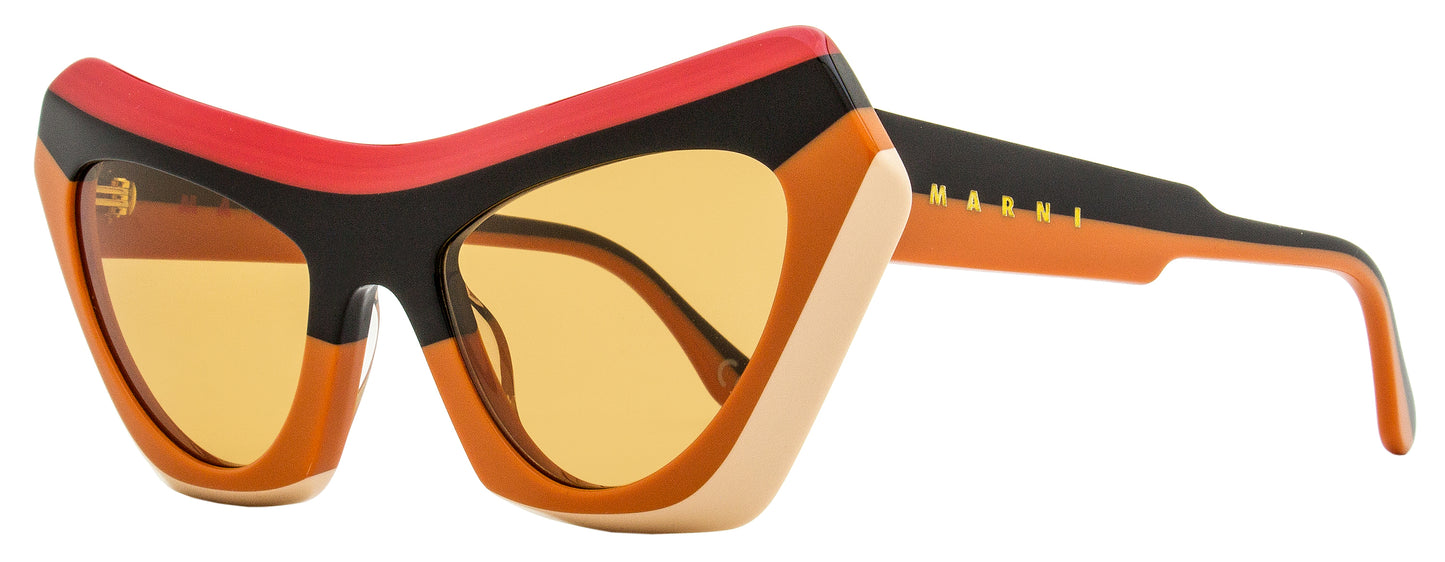 Marni Devil's Pool Striped Sunglasses P1N Red/Black/Orange 56mm