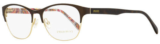 Emilio Pucci Oval Eyeglasses EP5029 048 Brown/Gold/Havana 53mm 5029