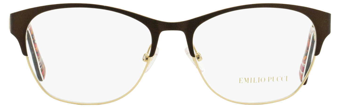 Emilio Pucci Oval Eyeglasses EP5029 048 Brown/Gold/Havana 53mm 5029