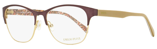 Emilio Pucci Oval Eyeglasses EP5029 081 Violet/Gold/Tan 53mm 5029