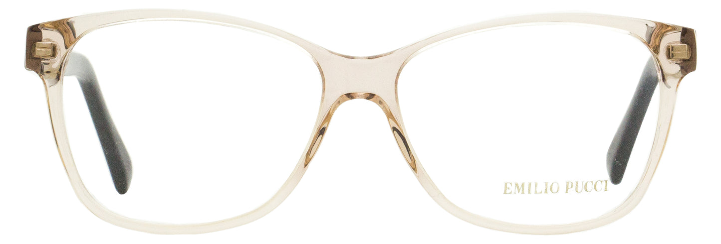 Emilio Pucci Rectangular Eyeglasses EP5034 059 Clear Beige/Black 54mm 5034