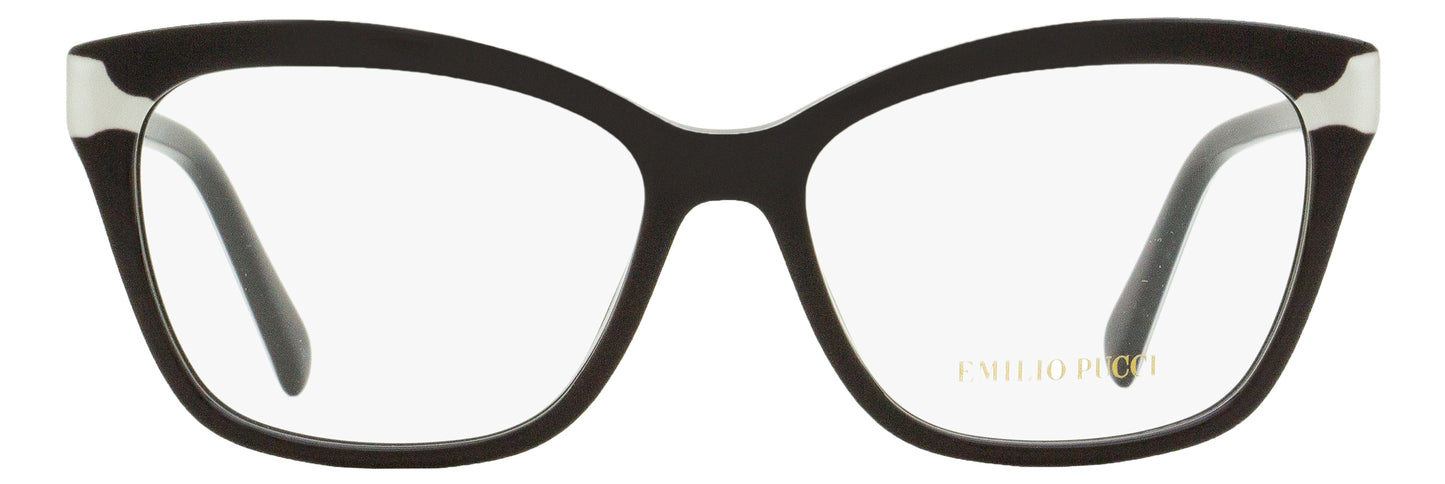 Emilio Pucci Rectangular Eyeglasses EP5049 004 Black/White 54mm 5049