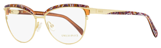 Emilio Pucci Oval Eyeglasses EP5057 032 Gold/Brown 55mm 5057