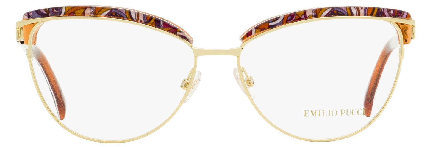 Emilio Pucci Oval Eyeglasses EP5057 032 Gold/Brown 55mm 5057