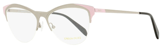 Emilio Pucci Oval Eyeglasses EP5073 020 Ruthenium/Pink/Black 53mm 5073