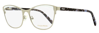 Pucci Sculpted Butterfly Eyeglasses EP5084 016 Palladium/Blue Havana 53mm