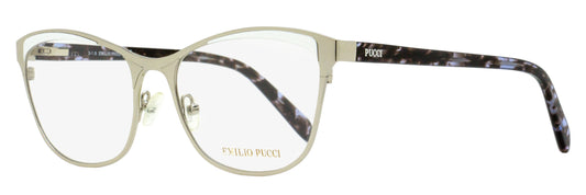 Pucci Sculpted Butterfly Eyeglasses EP5084 016 Palladium/Blue Havana 53mm